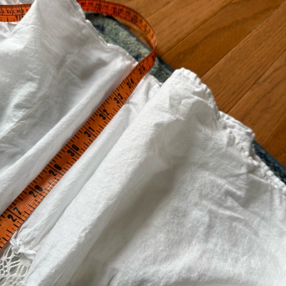 Y2K Bohemian Coastal White Maxi Pull-On Skirt With Eyelit Lace Detail Size Small - Picture 8 of 8